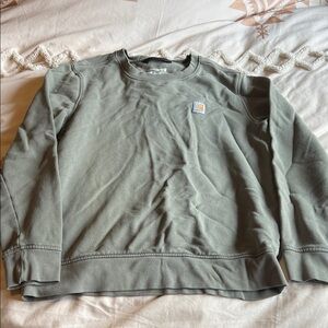 Carhartt Womans Olive Crewneck Sweater